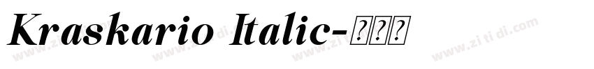Kraskario Italic字体转换
